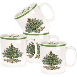 imageSpode Christmas Tree Individual Fruit Bowl  7 Inch Porcelain Oatmeal Salad Soup Cereal Breakfast Dessert Bowl  Durable Stackable Microwave ampamp Dishwasher Safe  Decorative Holiday DesignChristmas Tree Mug