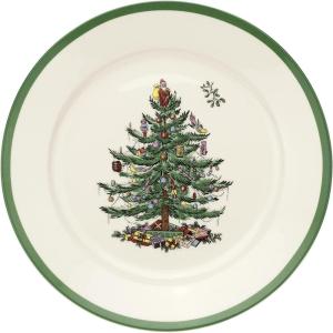 imageSpode Christmas Tree Luncheon Plate 9Inch Porcelain Dinner ampamp Appetizer Plate HolidayThemed Serving Plate Microwave ampamp Dishwasher Safe Festive Collectible Seasonal Dining Plate