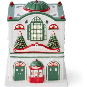 imageSpode Christmas Tree Miniature Christmas Village Figural Decoration LED Lighted Christmas Village Set Ceramic Holiday Decor  Dolomite Christmas Collectible for Indoor Display ChurchTheatre