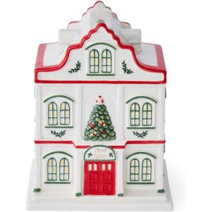 imageSpode Christmas Tree Miniature Christmas Village Figural Decoration LED Lighted Christmas Village Set Ceramic Holiday Decor  Dolomite Christmas Collectible for Indoor Display ChurchHotel