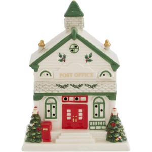 imageSpode Christmas Tree Miniature Christmas Village Figural Decoration LED Lighted Christmas Village Set Ceramic Holiday Decor  Dolomite Christmas Collectible for Indoor Display ChurchPost Office