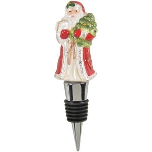 imageSpode Christmas Tree Santa Figural Bottle Stopper  Beverage ampamp Wine Stopper Ideal Christmas Home Dcor Holiday Wine Tools ampamp Xmas Gift for Wine Lovers  Decorative ampamp Reusable Bottle Stopper