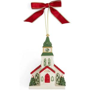 imageSpode Christmas Tree Village Train Station Ornament  LED Lighted Nostalgic Holiday Decor Festive Christmas Ornaments for CollectorsChurch