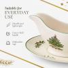 imagePortmeirion Christmas Tree 9 Oz Gravy Boat ampamp Stand  Festive Porcelain Sauce Boat with Tray for Holiday Gatherings Holiday Serveware for Gravy Sauces Syrups  Microwave Dishwasher Oven Safe
