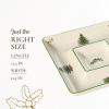 imageSpode Christmas Tree 12 Inch Square Porcelain Chip and Dip  Porcelain Serving Platter for Cheese Appetizers Chips Salsa  Dishwasher Safe  Ideal for Indoor ampamp Outdoor Holiday Entertaining