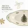 imageSpode Christmas Tree 1225quot Round Handled Serving Platter  Porcelain Serving Plate for Holiday Snacks Appetizers Buffet Displays  Dishwasher Safe  Christmas Dcor ampamp Holiday Gift