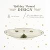imageSpode Christmas Tree 1225quot Round Handled Serving Platter  Porcelain Serving Plate for Holiday Snacks Appetizers Buffet Displays  Dishwasher Safe  Christmas Dcor ampamp Holiday Gift