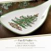 imageSpode Christmas Tree 13quot Large Handled Paddle Porcelain for Kitchen Utensils  MessFree Cooking Holiday Spoon Rest for Kitchen Counter ampamp Stovetop  For Spatula Spoon Tongs