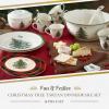 imageSpode Christmas Tree 16Piece Tartan Dinnerware Set Service for 4  Festive Holiday Tableware Collection with Plates Bowls Mugs  Porcelain Christmas Dinnerware  Microwave ampamp Dishwasher Safe
