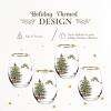 imageSpode Christmas Tree 19oz Stemless Wine Glasses Set of 4  VintageInspired Holiday Drinkware with Cozy Seasonal Charm Ideal for Mulled Wine at Festive Gatherings and Holiday Entertaining