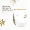 imageSpode Christmas Tree 19oz Stemless Wine Glasses Set of 4  VintageInspired Holiday Drinkware with Cozy Seasonal Charm Ideal for Mulled Wine at Festive Gatherings and Holiday Entertaining
