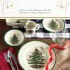 imageSpode Christmas Tree 19oz Stemless Wine Glasses Set of 4  VintageInspired Holiday Drinkware with Cozy Seasonal Charm Ideal for Mulled Wine at Festive Gatherings and Holiday Entertaining