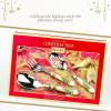 imageSpode Christmas Tree 3Piece Stainless Steel Cutlery Set  Porcelain Handle Flatware with Meat Fork Serving Spoon and Slotted Spoon  Holiday Silverware for Christmas Dinners ampamp Seasonal Gatherings