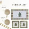 imageSpode Christmas Tree 5Piece Mug ampamp Tin Set  Fine China Mugs ampamp Cork Coasters Holiday Beverage Essentials Festive Gift for Collectors  For Christmas Coffee Cocoa Tabletop DisplayTartan