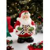 imageSpode Christmas Tree Black ampamp White Santa Candy Jar  8Inch Ceramic Candy Storage Jar with Lid  Decorative Christmas Cookie Container for Holiday Kitchen Counter Displays Treats and Gifts