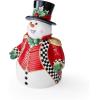 imageSpode Christmas Tree Black ampamp White Snowman Cookie Jar  13Inch Ceramic Candy Storage Jar with Lid  Decorative Christmas Cookie Container for Holiday Kitchen Counter Displays Treats and Gifts