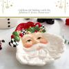 imageSpode Christmas Tree Black and White Santa Cookie Plate  12Inch Holiday Serving Platter for Christmas Eve Holiday Dinners Parties  Festive Christmas Dinnerware with Holly ampamp Ornament Accents