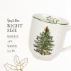 imageSpode Christmas Tree Cafe Mug  14 Oz Ceramic Holiday Coffee Mugs for Tea Hot Chocolate Lattes  Festive Design with Santa and Christmas Tree Motif  Microwave ampamp Dishwasher Safe