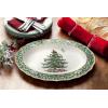 imageSpode Christmas Tree Candy Bowl  75Inch Earthenware Bowl for Candy Nuts Potpourri Holiday Decor  FoodSafe Decorative Design with Santa and Tree Motif  Christmas Gift Festive Tabletop AccentChristmas Tree Embossed Platter