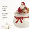 imageSpode Christmas Tree Candy Bowl  75Inch Earthenware Bowl for Candy Nuts Potpourri Holiday Decor  FoodSafe Decorative Design with Santa and Tree Motif  Christmas Gift Festive Tabletop AccentChristmas Tree Santa Candy Bowl