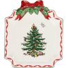 imageSpode Christmas Tree Candy Bowl  75Inch Earthenware Bowl for Candy Nuts Potpourri Holiday Decor  FoodSafe Decorative Design with Santa and Tree Motif  Christmas Gift Festive Tabletop AccentChristmas Tree Ribbons Canape Plate
