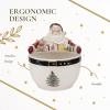 imageSpode Christmas Tree Candy Bowl  75Inch Earthenware Bowl for Candy Nuts Potpourri Holiday Decor  FoodSafe Decorative Design with Santa and Tree Motif  Christmas Gift Festive Tabletop AccentChristmas Tree Santa Nut Bowl