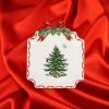 imageSpode Christmas Tree Candy Bowl  75Inch Earthenware Bowl for Candy Nuts Potpourri Holiday Decor  FoodSafe Decorative Design with Santa and Tree Motif  Christmas Gift Festive Tabletop AccentChristmas Tree Ribbons Canape Plate