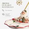 imageSpode Christmas Tree Candy Bowl  75Inch Earthenware Bowl for Candy Nuts Potpourri Holiday Decor  FoodSafe Decorative Design with Santa and Tree Motif  Christmas Gift Festive Tabletop AccentChristmas Tree Santa Dish