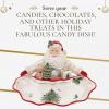 imageSpode Christmas Tree Candy Bowl  75Inch Earthenware Bowl for Candy Nuts Potpourri Holiday Decor  FoodSafe Decorative Design with Santa and Tree Motif  Christmas Gift Festive Tabletop AccentChristmas Tree Santa Dish