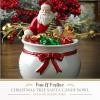 imageSpode Christmas Tree Candy Bowl  75Inch Earthenware Bowl for Candy Nuts Potpourri Holiday Decor  FoodSafe Decorative Design with Santa and Tree Motif  Christmas Gift Festive Tabletop AccentChristmas Tree Santa Candy Bowl