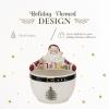 imageSpode Christmas Tree Candy Bowl  75Inch Earthenware Bowl for Candy Nuts Potpourri Holiday Decor  FoodSafe Decorative Design with Santa and Tree Motif  Christmas Gift Festive Tabletop AccentChristmas Tree Santa Nut Bowl