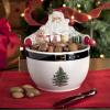 imageSpode Christmas Tree Candy Bowl  75Inch Earthenware Bowl for Candy Nuts Potpourri Holiday Decor  FoodSafe Decorative Design with Santa and Tree Motif  Christmas Gift Festive Tabletop AccentChristmas Tree Santa Nut Bowl