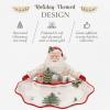 imageSpode Christmas Tree Candy Bowl  75Inch Earthenware Bowl for Candy Nuts Potpourri Holiday Decor  FoodSafe Decorative Design with Santa and Tree Motif  Christmas Gift Festive Tabletop AccentChristmas Tree Santa Dish