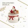 imageSpode Christmas Tree Candy Bowl  75Inch Earthenware Bowl for Candy Nuts Potpourri Holiday Decor  FoodSafe Decorative Design with Santa and Tree Motif  Christmas Gift Festive Tabletop AccentChristmas Tree Santa Candy Bowl