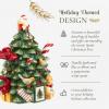 imageSpode Christmas Tree Figural Teapot  Festive 27 oz Christmas Teapot with Mistletoe Accents Peppermint Stripe Spout and Ribbon Handle  Decorative Dolomite Tea Pot for Holiday Tea Parties