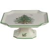 imageSpode Christmas Tree Footed Square Cake Plate  65Inch Holiday Cake Stand for Desserts Cupcakes and Treat Display  Made of Fine Porcelain with Iconic Christmas Tree Design Dishwasher Safe