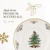 imageSpode Christmas Tree Gold Dinner Plate 105Inch Porcelain Dinner ampamp Appetizer Plate HolidayThemed Serving Plate Microwave ampamp Dishwasher Safe