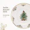 imageSpode Christmas Tree Gold Dinner Plate 105Inch Porcelain Dinner ampamp Appetizer Plate HolidayThemed Serving Plate Microwave ampamp Dishwasher Safe
