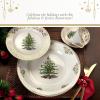 imageSpode Christmas Tree Gold Dinner Plate 105Inch Porcelain Dinner ampamp Appetizer Plate HolidayThemed Serving Plate Microwave ampamp Dishwasher Safe