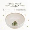 imageSpode Christmas Tree Gold Large Round Bowl  10Inch Stoneware Bowl for Serving Salad Pasta and Side Dishes  Elegant Holiday Serving Dish with 22K Gold Accents Dishwasher Safe