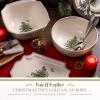 imageSpode Christmas Tree Gold Large Round Bowl  10Inch Stoneware Bowl for Serving Salad Pasta and Side Dishes  Elegant Holiday Serving Dish with 22K Gold Accents Dishwasher Safe