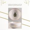 imageSpode Christmas Tree Gold Large Round Bowl  10Inch Stoneware Bowl for Serving Salad Pasta and Side Dishes  Elegant Holiday Serving Dish with 22K Gold Accents Dishwasher Safe