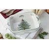 imageSpode Christmas Tree Large Rectangular Handled Dish Deep Baking Pan 15quot x 11quot  Dishwasher Safe Festive Tableware for Holiday Entertaining Christmas Serveware ampamp Seasonal Platters