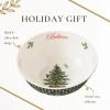imageSpode Christmas Tree Revere Bowl  Checkered Exterior ampamp Holly Accents Festive Candy Dish or Snack Bowl with Sentiments Inside 6quot Porcelain  Dishwasher ampamp Microwave Safe Great for Gifting ampamp PartiesCheckered