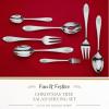imageSpode Christmas Tree Salad Servers Set of 2  10 Inch Flatware Serving Spoon ampamp Fork Festive Holiday Tableware 1810 Stainless Steel Serving Utensils  Dishwasher Safe Ideal for Holiday Dining
