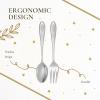 imageSpode Christmas Tree Salad Servers Set of 2  10 Inch Flatware Serving Spoon ampamp Fork Festive Holiday Tableware 1810 Stainless Steel Serving Utensils  Dishwasher Safe Ideal for Holiday Dining