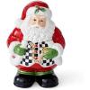 imageSpode Christmas Tree Black ampamp White Santa Candy Jar  8Inch Ceramic Candy Storage Jar with Lid  Decorative Christmas Cookie Container for Holiday Kitchen Counter Displays Treats and Gifts