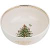 imageSpode Christmas Tree Gold Large Round Bowl  10Inch Stoneware Bowl for Serving Salad Pasta and Side Dishes  Elegant Holiday Serving Dish with 22K Gold Accents Dishwasher Safe