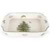 imageSpode Christmas Tree Large Rectangular Handled Dish Deep Baking Pan 15quot x 11quot  Dishwasher Safe Festive Tableware for Holiday Entertaining Christmas Serveware ampamp Seasonal Platters