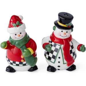imageSpode Christmas Tree Snowman Salt and Pepper Shaker Set 2Piece Holiday Kitchen ampamp Table Dcor  Festive Home Accent Christmas GiftStocking Stuffer for Collectors ampamp Holiday Enthusiasts